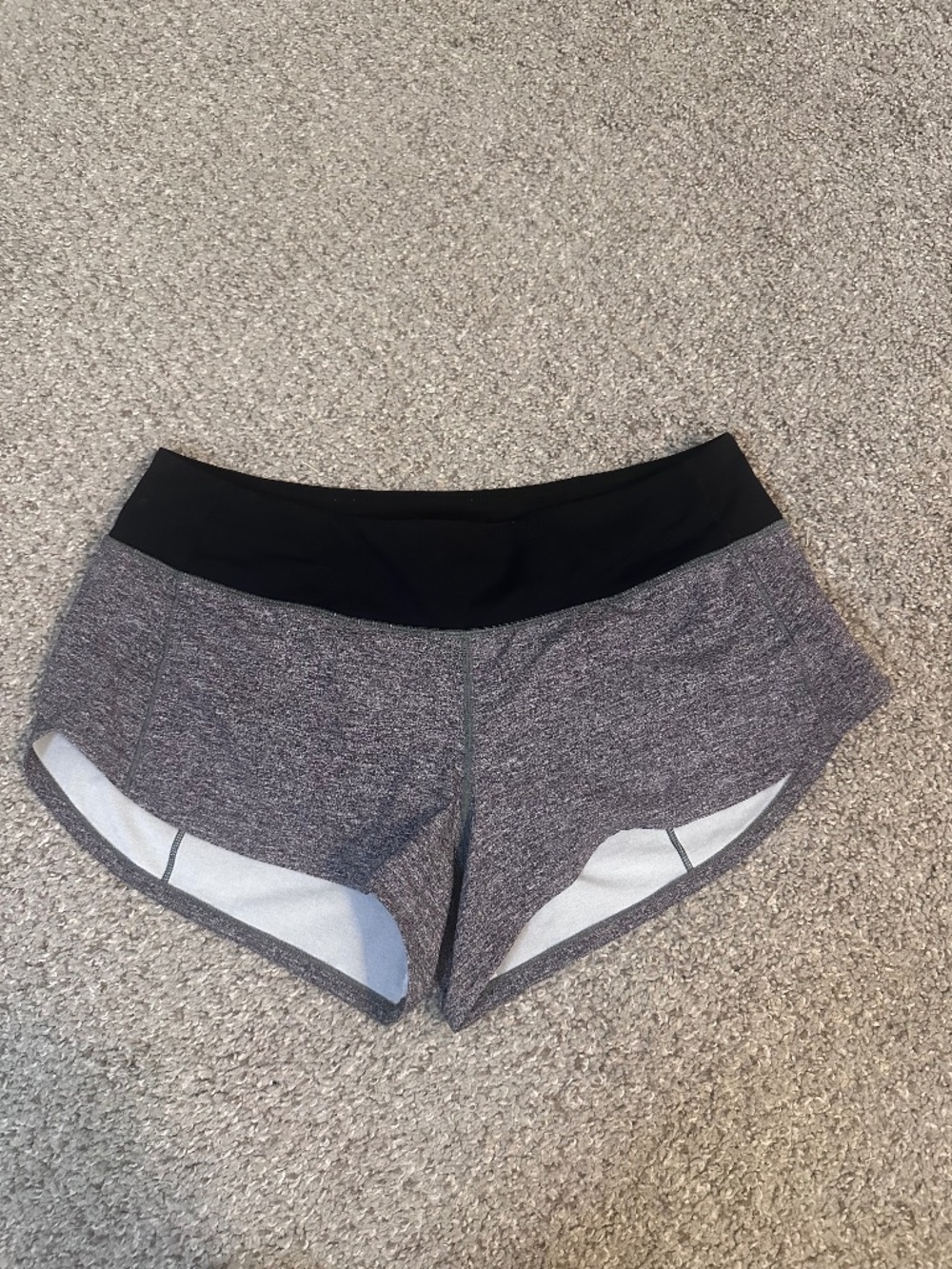 Womens Size 6 Gray Lululemon Running Shorts